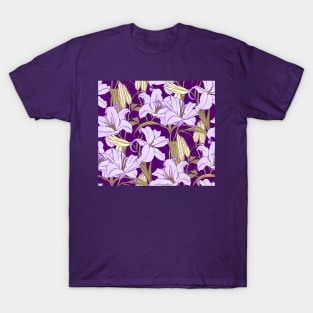 Lilac Dark Summer Lillies T-Shirt